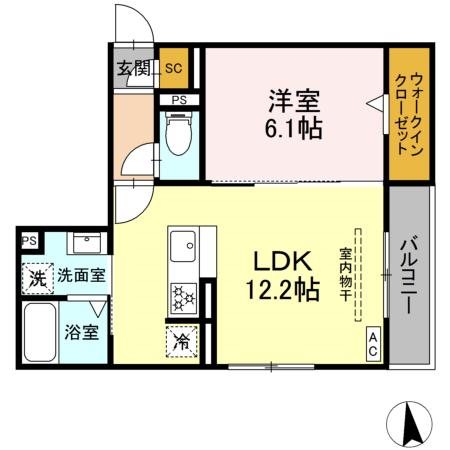 ニューヴィレッジⅡ 106号室 間取り