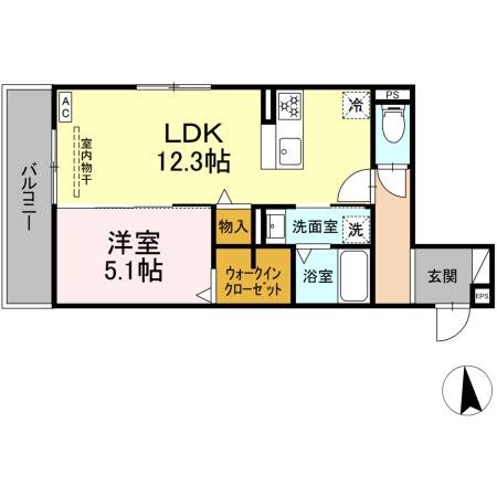 ニューヴィレッジⅡ 202号室 間取り