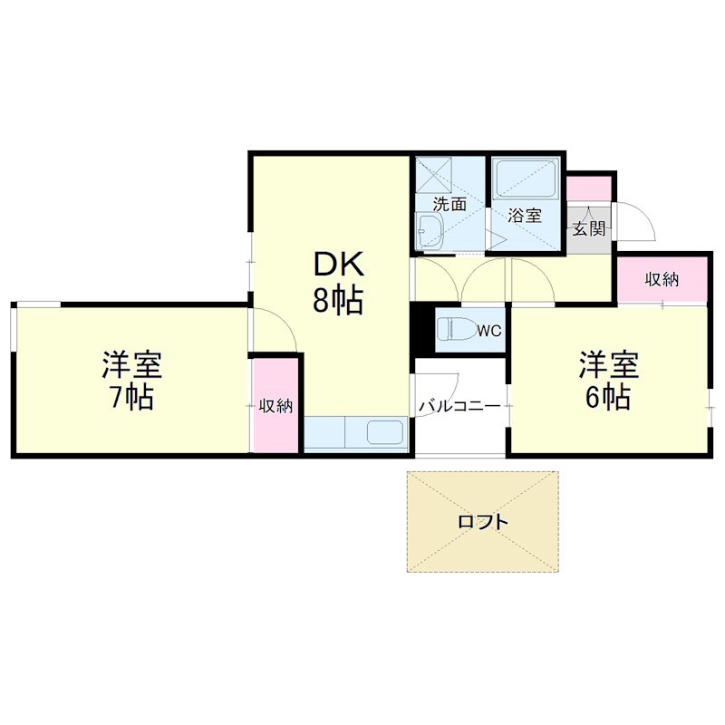 上島コモンコートＣ棟 201号室 間取り