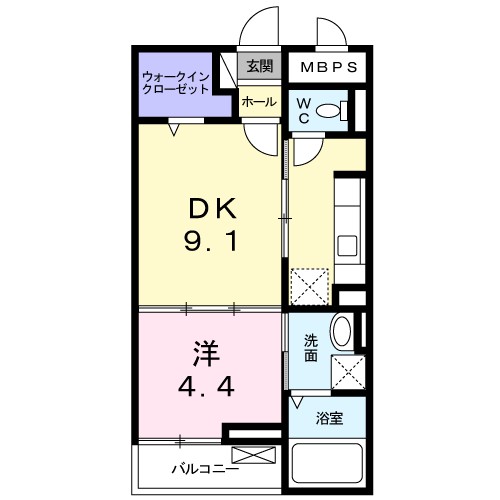 ライラック 202号室 間取り