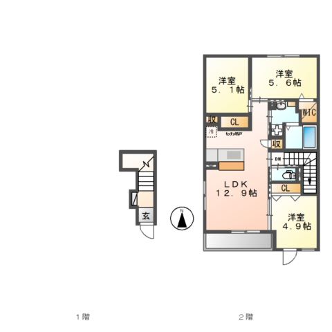 メルヴェユーイーグルⅤ 間取り
