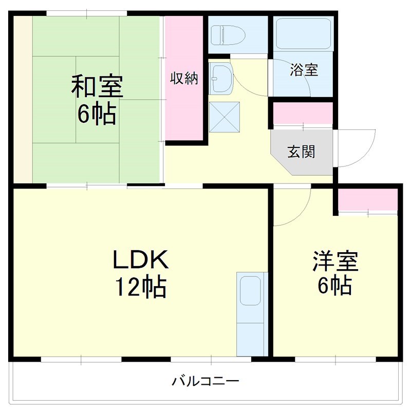 サンハイツ四ッ池B 302号室 間取り