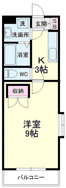 シーガル 201号室 間取り