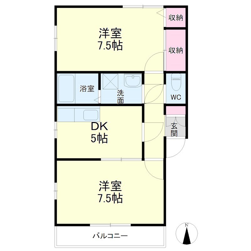 プロムナードⅢ 202号室 間取り
