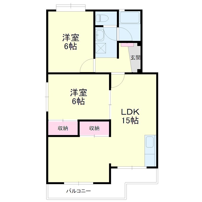 レスポワール曳馬 305号室 間取り