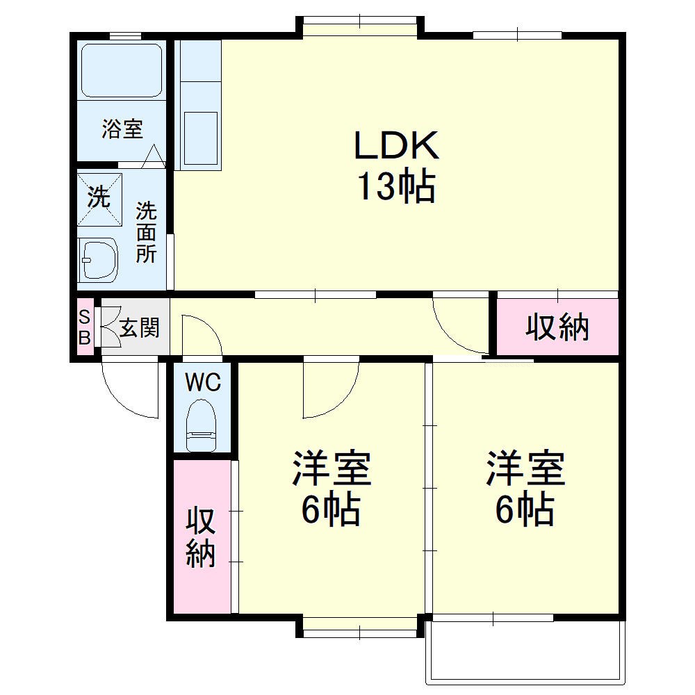 フォーレ三和B 202号室 間取り