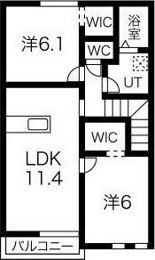 パークフロント美薗 203号室 間取り