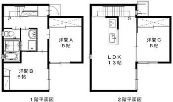 ユニキューブ　ラ・フォンテ和光 Ｂ棟号室 間取り