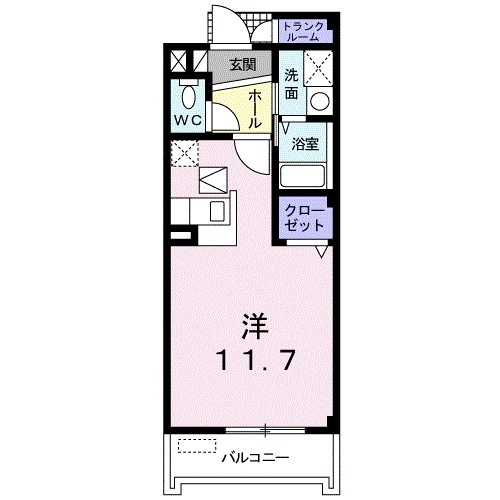 エレガンテフィールドⅡ 106号室 間取り