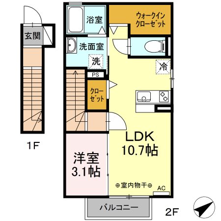 Les　Saison葵西 201号室 間取り