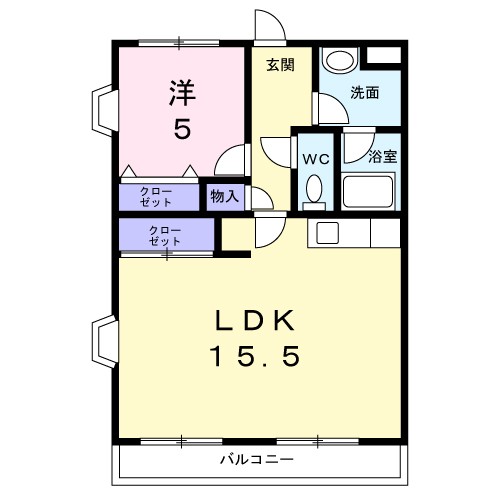 エステート領家 101号室 間取り