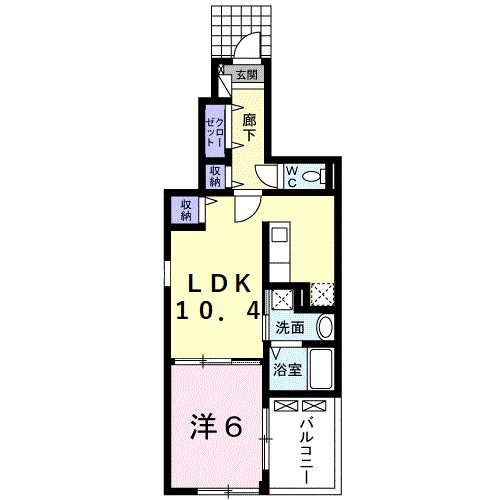 プロムナード・ヒル 102号室 間取り