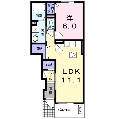 グランブルー　３ｒｄ 103号室 間取り