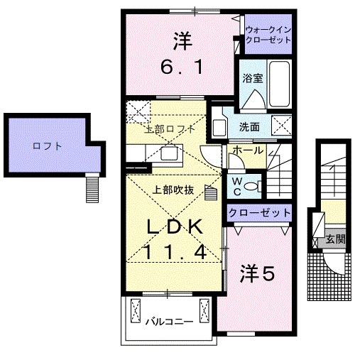 グレイス　フォレスト 205号室 間取り