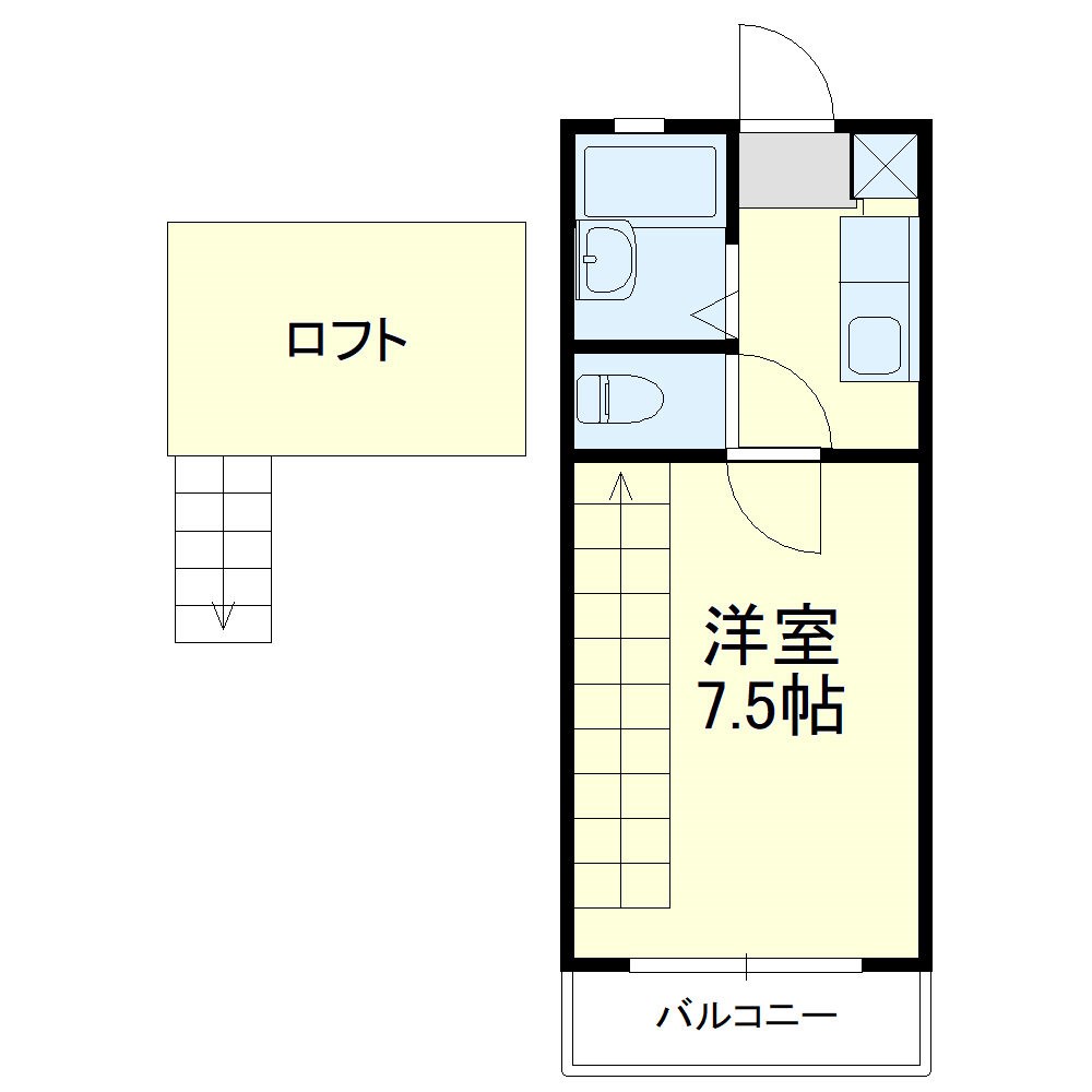 ビバリーハウスＷＥＳＴ 205号室 間取り