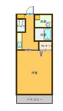 ソレアード 105号室 間取り