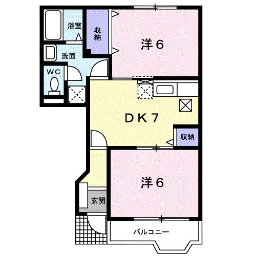 ボンジュール 103号室 間取り