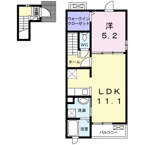 ヴィレッタ 201号室 間取り