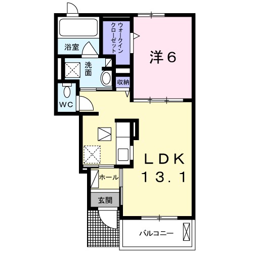 ブラーボ 105号室 間取り