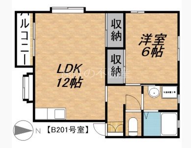チェリー佐鳴Ａ・Ｂ B201号室 間取り