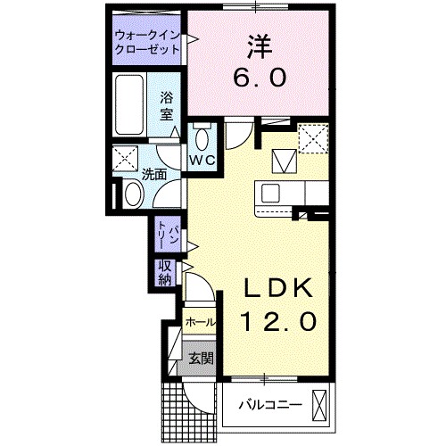 ホルツ タウン B 102号室 間取り