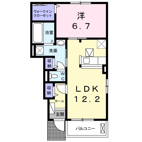 ひなた A 103号室 間取り