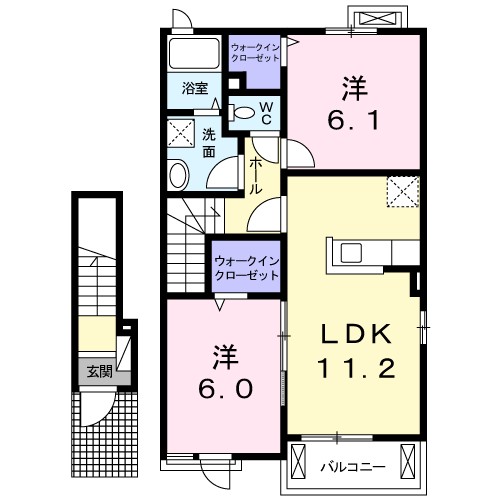 サン・フィールド 202号室 間取り