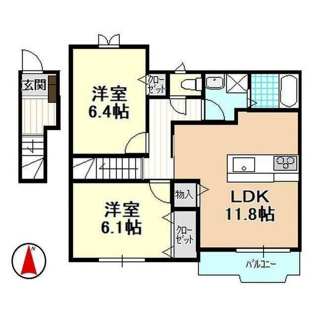 セイバリーデコ 201号室 間取り