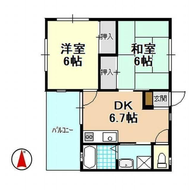 BLOOM COURT 201号室 間取り