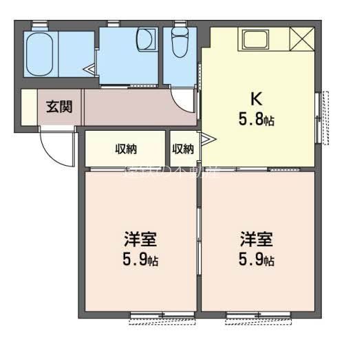 螢 A102号室 間取り
