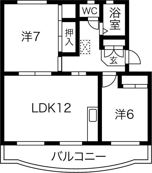 グリーンハイツ萩丘B 105号室 間取り