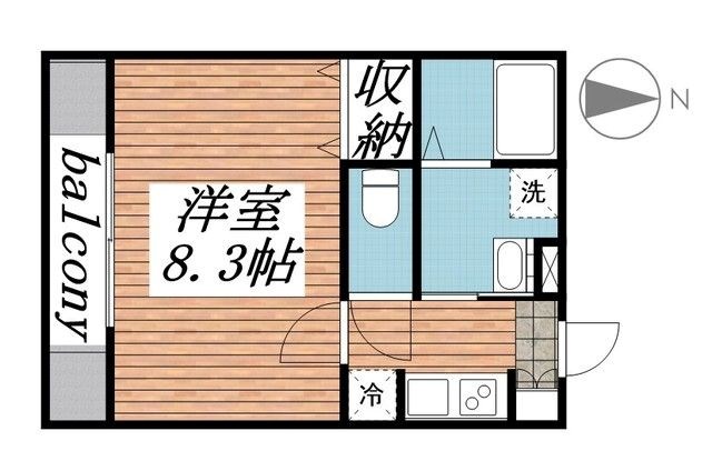 Y’zハタゴ 205号室 間取り