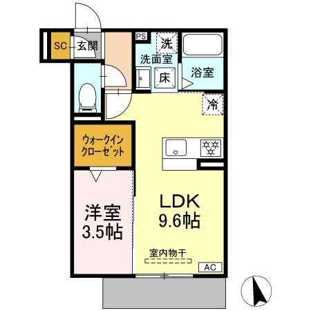 T-Success 101号室 間取り