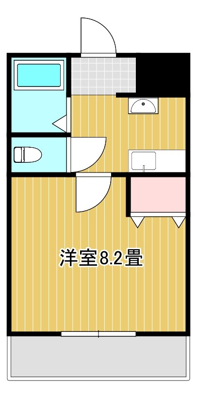 シャトル Ⅰ-204号室 間取り