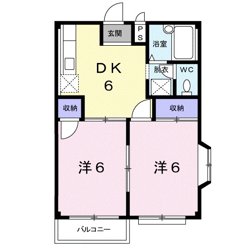 スタシスB 201号室 間取り