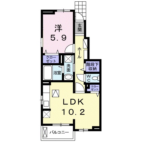 パルティール 101号室 間取り