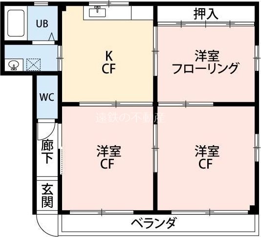 マヌハイツ 306号室 間取り