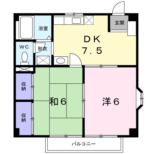 木ノ芽館Ⅱ 101号室 間取り