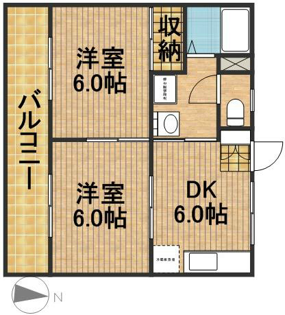メゾンエクセルⅡ 102号室 間取り