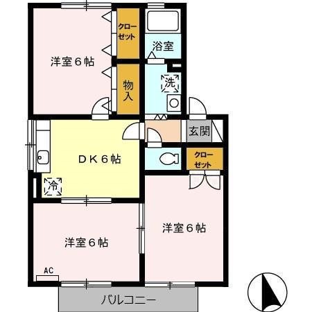 ハイカムールM 103号室 間取り