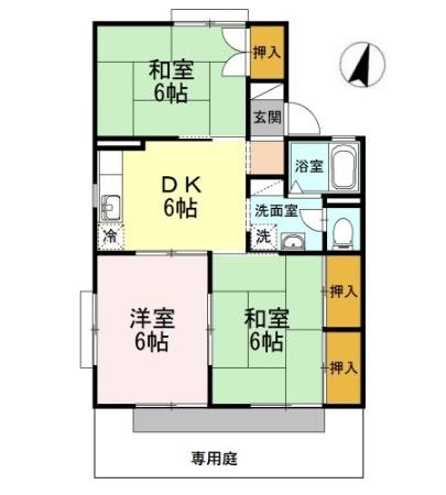 セジュール　セゾン　A棟 102号室 間取り