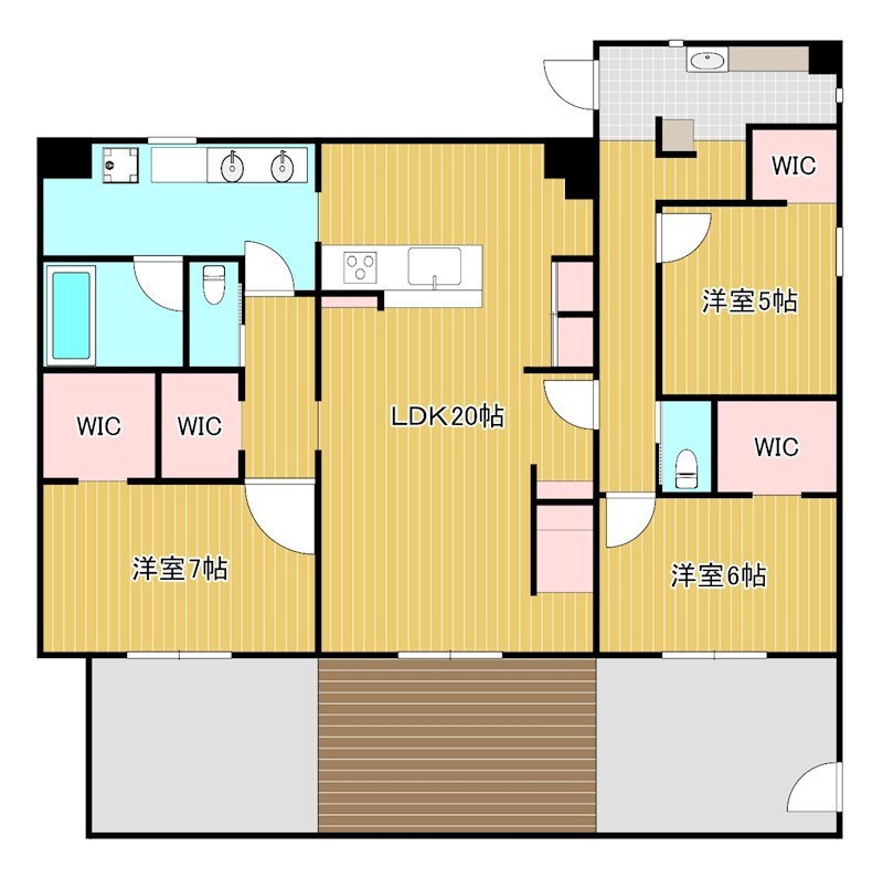 (仮称)和田町賃貸マンション新築 102号室 間取り