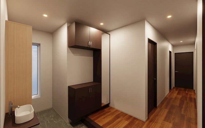 （仮称）和田町賃貸マンション新築 玄関