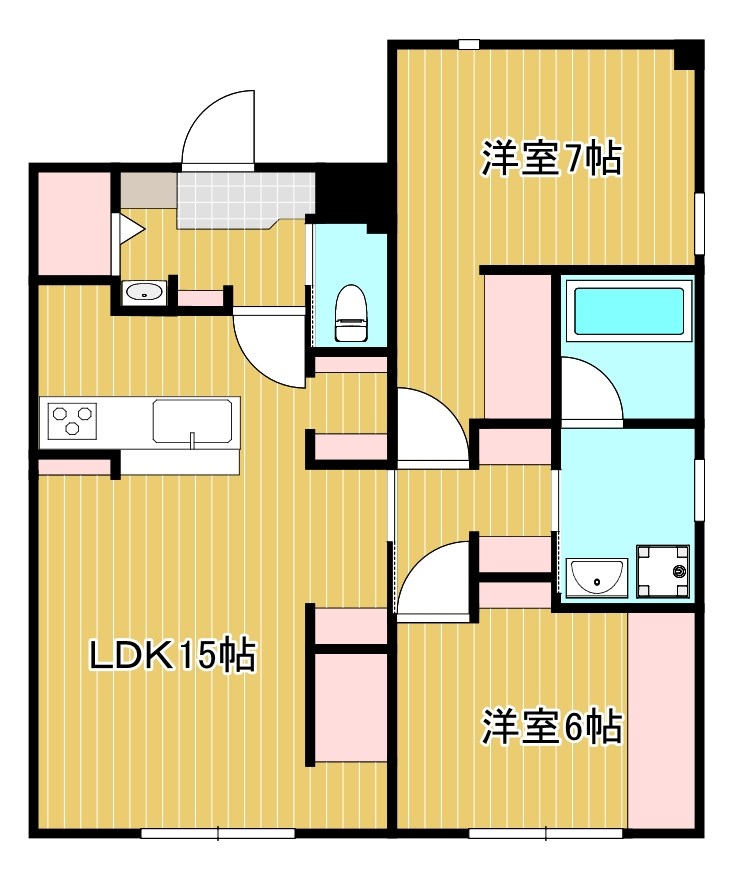 (仮称)和田町賃貸マンション新築 202号室 間取り