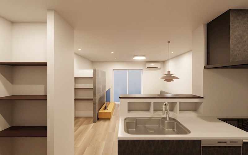 （仮称）和田町賃貸マンション新築 リビング