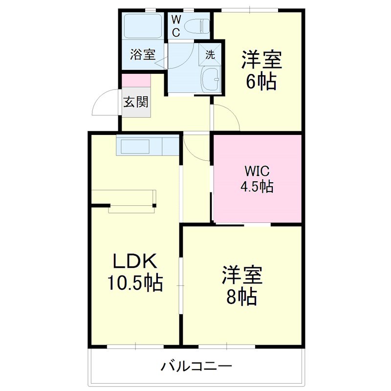 グランデ B-3号室 間取り