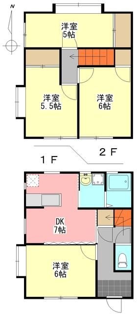 サニーパークⅠ W号室 間取り