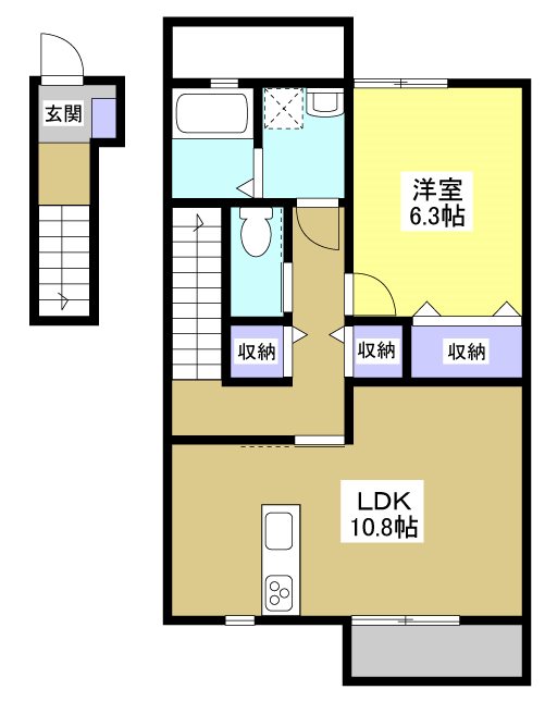メゾンドリヴァージュ 202号室 間取り