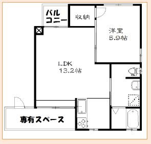 Crea Piece(クレアピエス) 203号室 間取り