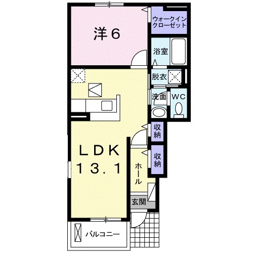 エトゥワル 101号室 間取り